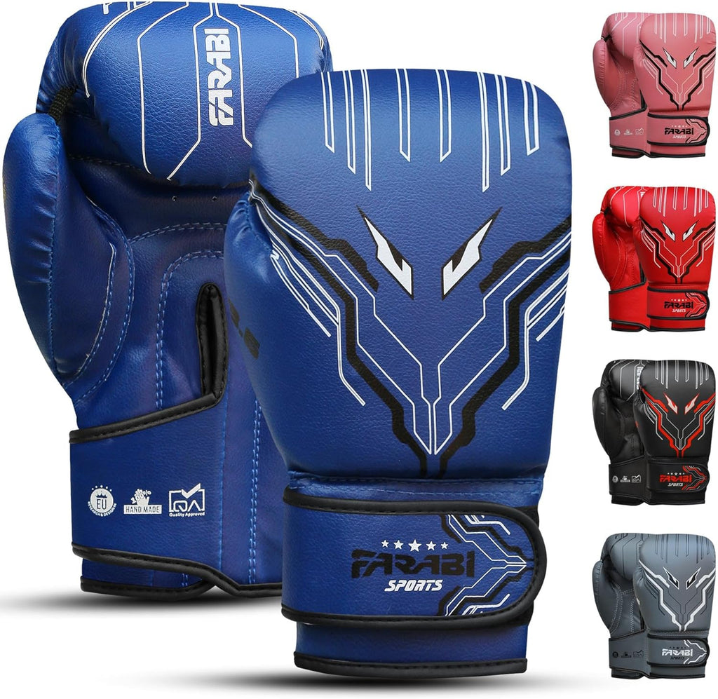 Farabi Sports Guantes de boxeo para niños y niñas, guantes de kickb...