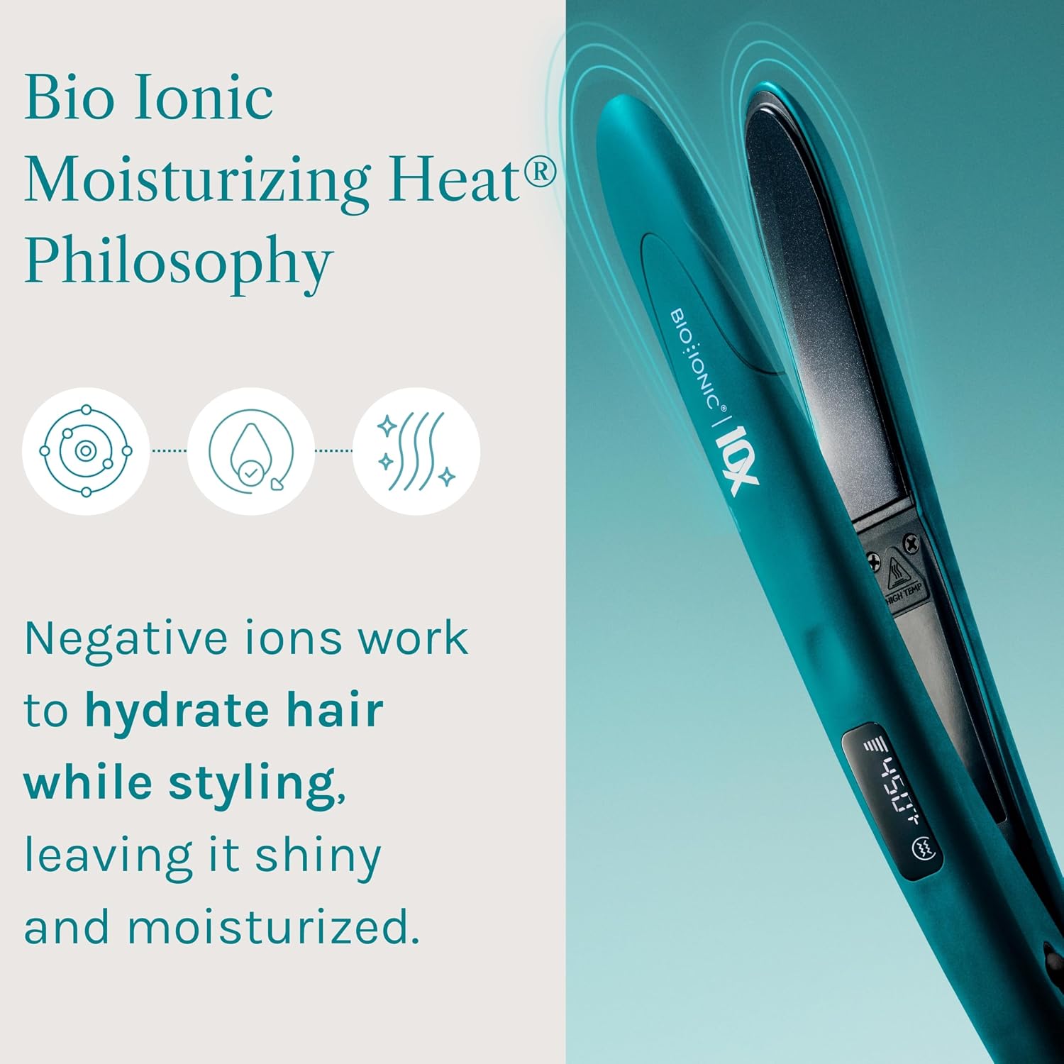 Bio Ionic 10X Plancha Alisadora, Plancha para el Cabello con Placas...