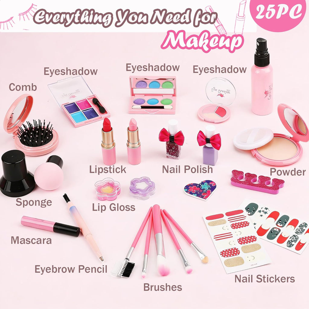 For Ideahome Juguetes de maquillaje lavables para niñas, juego de m...