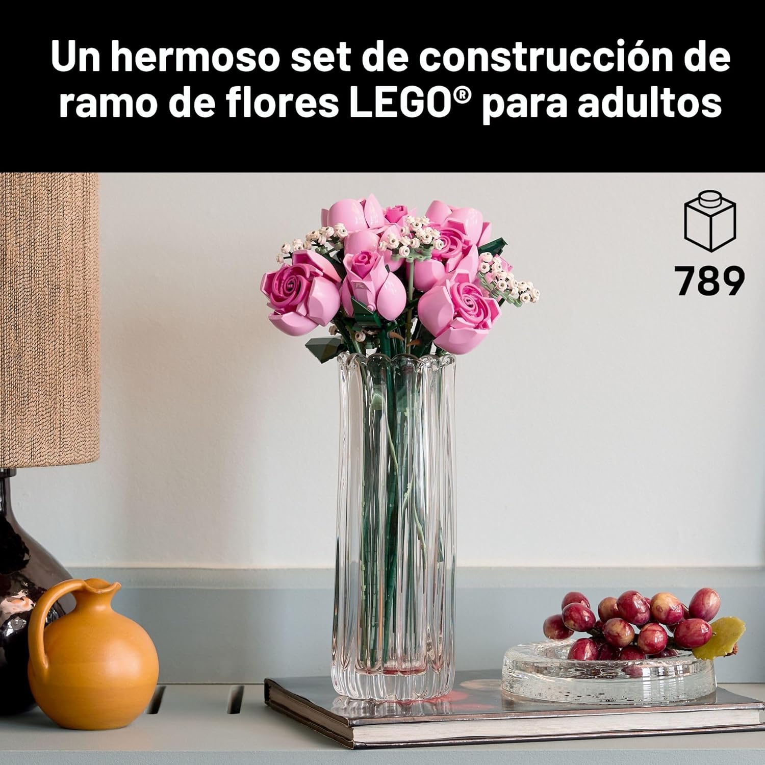 LEGO Botanicals 10374 - Ramo de rosas artificiales, bloques de cons...
