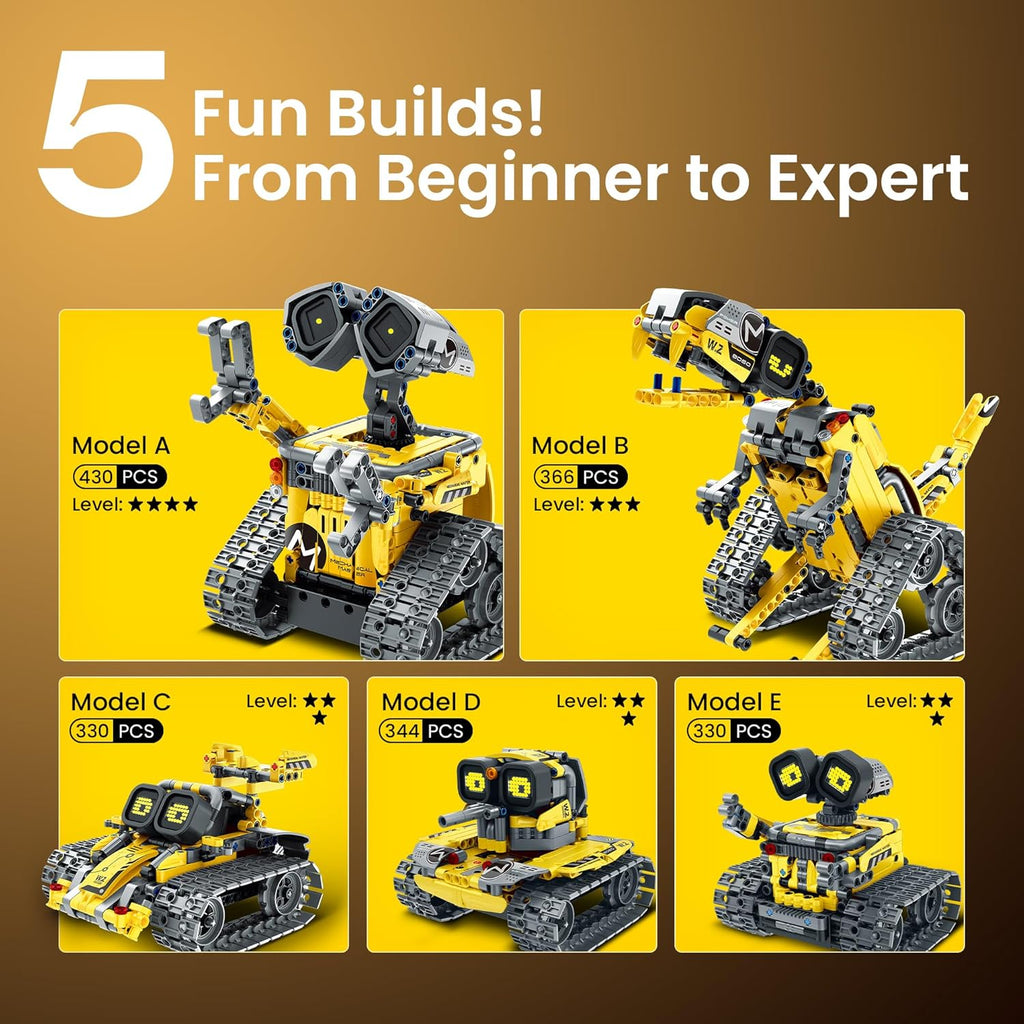 Sillbird Kit de construcción de robot con control remoto para niños...