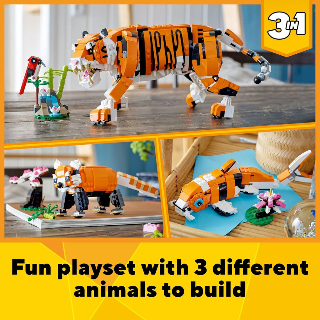 LEGO Creator 31129 - Juego de construcción de tigre majestuoso 3 en...