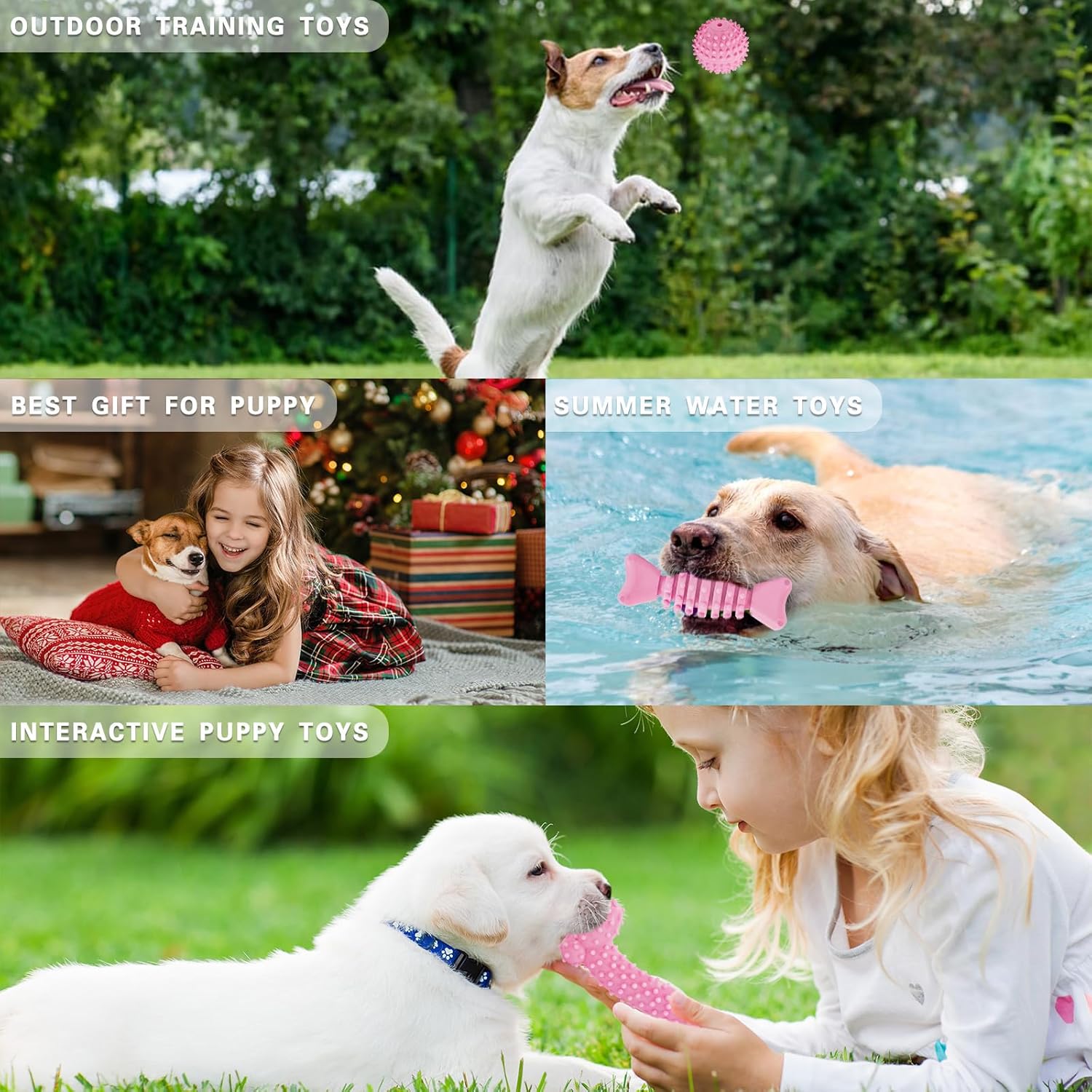 MRSOHRET Juguetes para cachorros, paquete de 8 juguetes masticables...