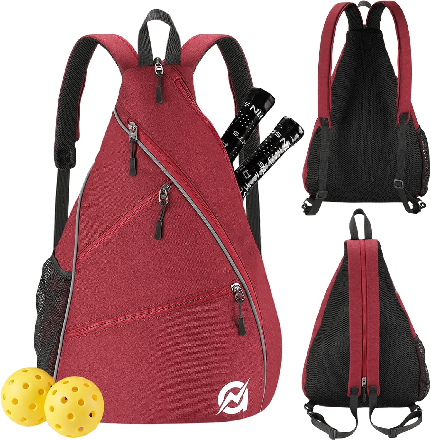 A11N SPORTS Bolsa de Pickleball, Bandolera Reversible con Correa Cr...