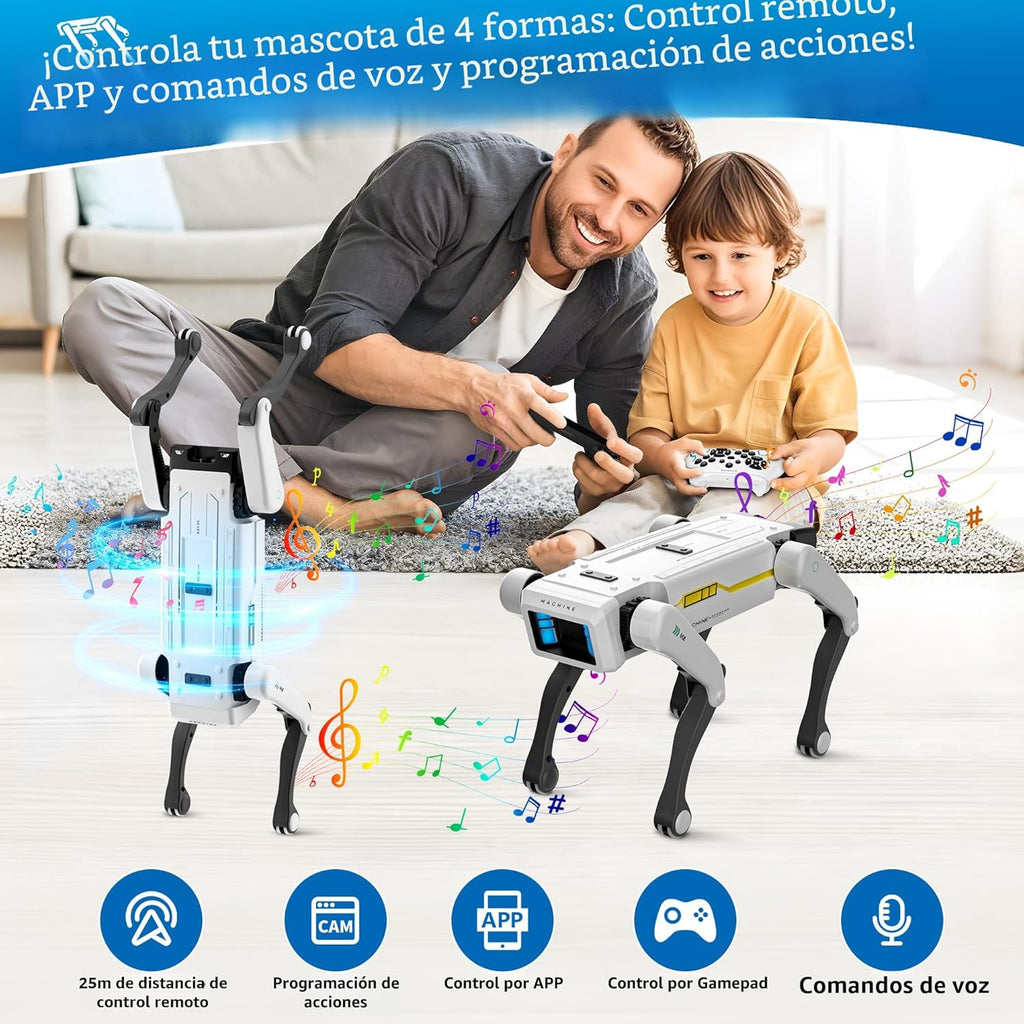 Dingdongwu Smart Robot Dog - Mascota interactiva STEM con control d...