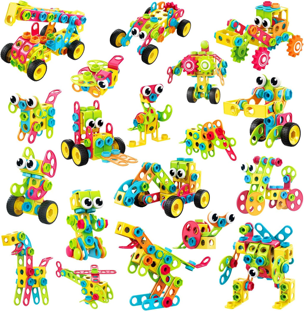 NXONE 195 piezas de juguetes educativos STEM para niños y niñas de...