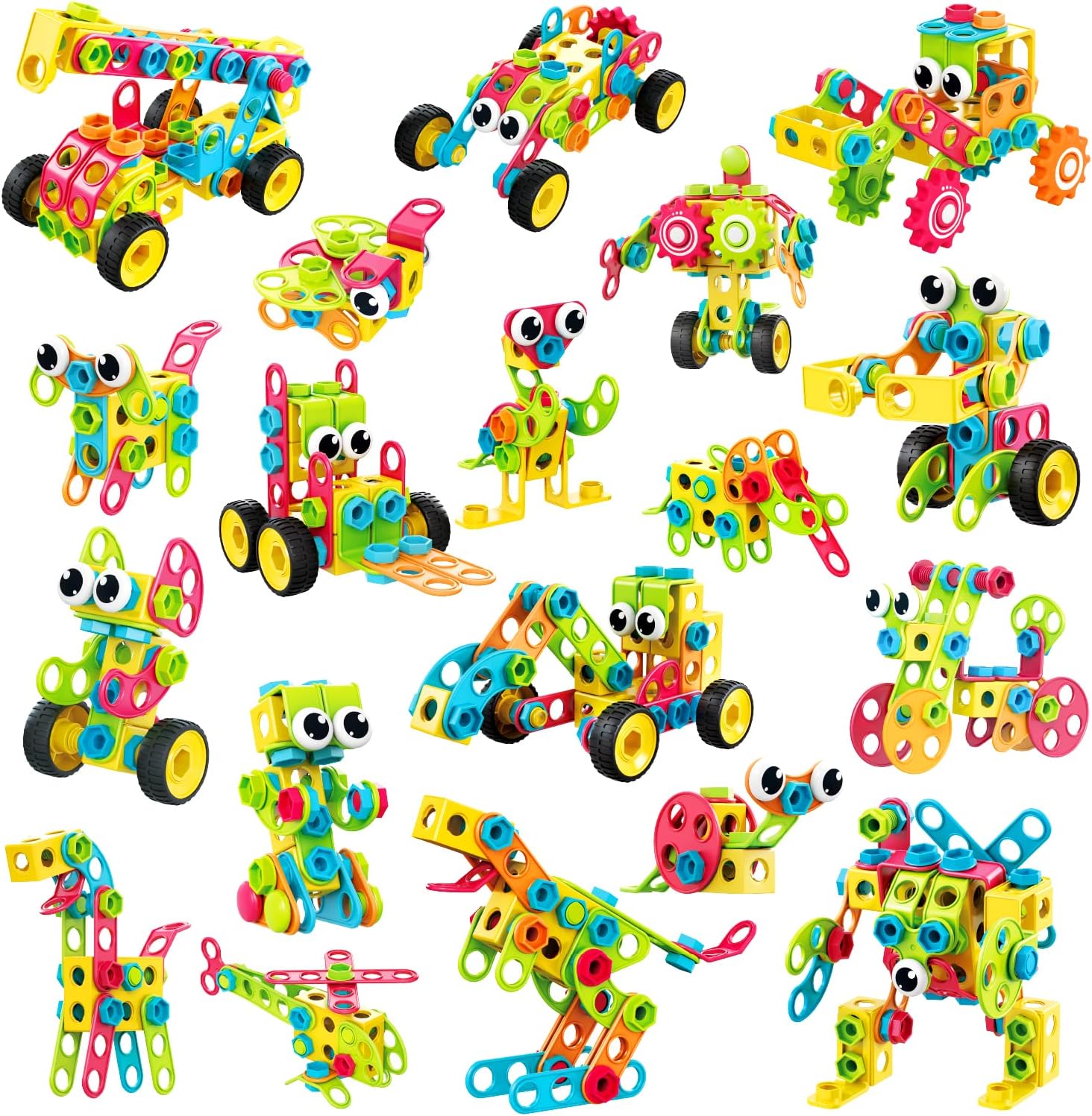 NXONE 195 piezas de juguetes educativos STEM para niños y niñas de...