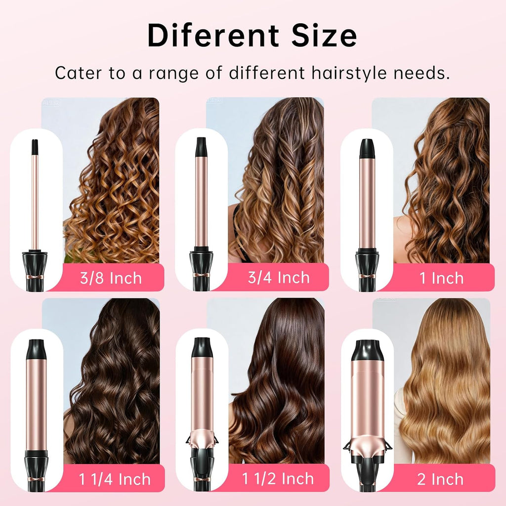 Hahahope Varita rizadora de 3\/4 pulgadas para cabello largo, rizad...