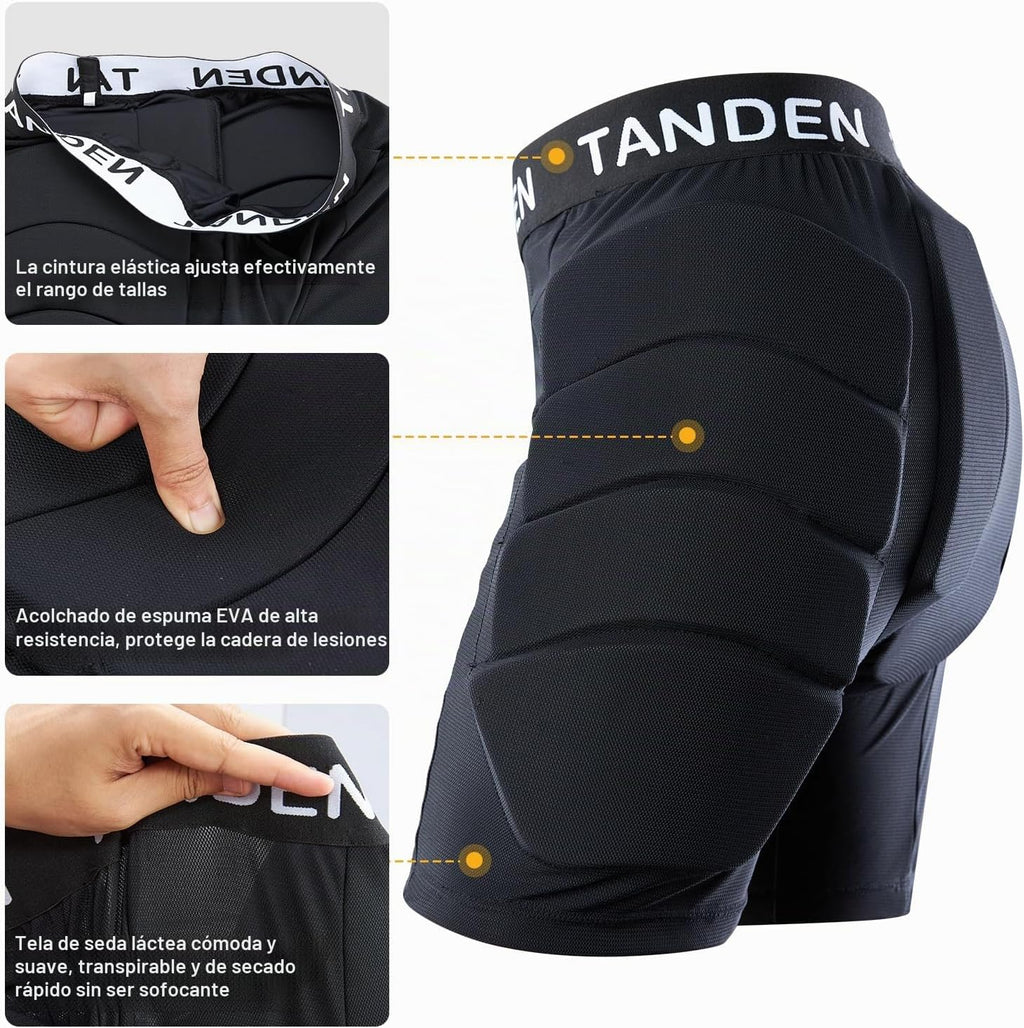 Tanden Pantalones cortos acolchados de impacto de cadera, almohadil...