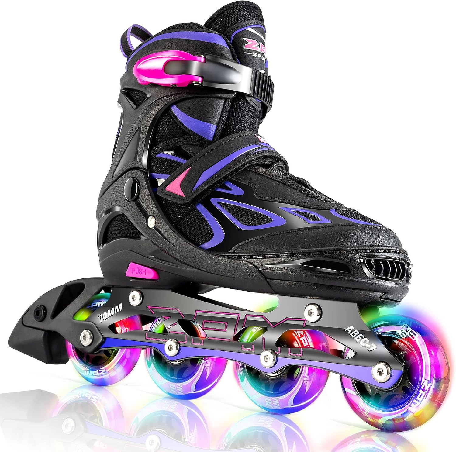 2PM SPORTS Vinal - Patines en línea ajustables intermitentes para n...