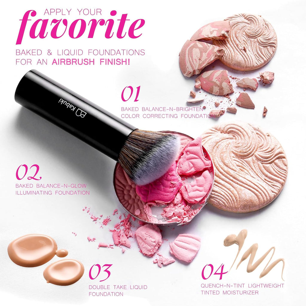 Brochas de maquillaje profesionales BS-MALL con estuche de viaje, b...