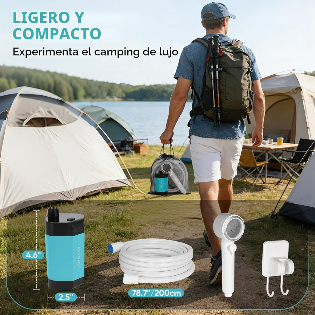 Ann Katy Bomba de ducha portátil para campamento al aire libre, bom...