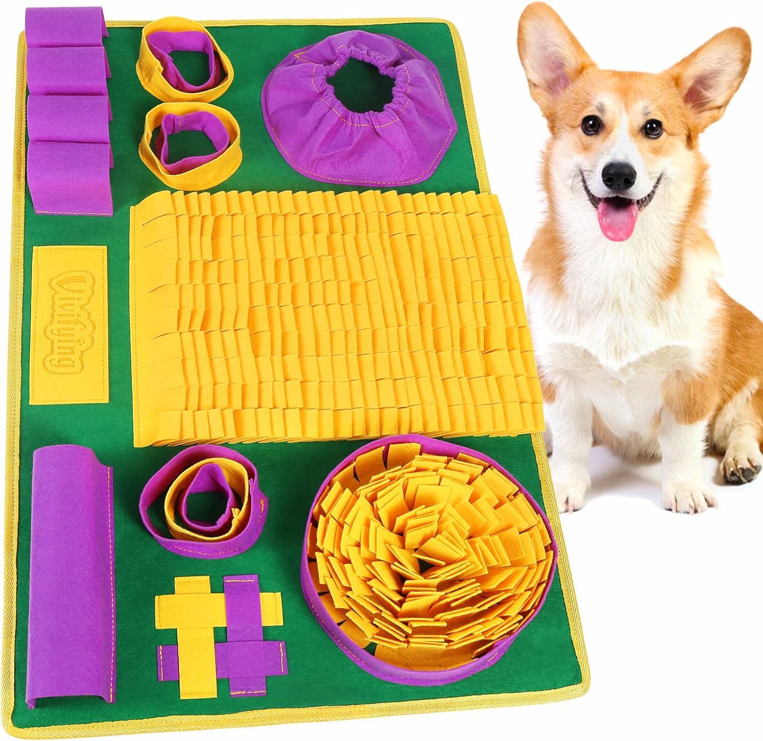 Vivifying Alfombrilla de olfateo para perros, juguetes interactivos...