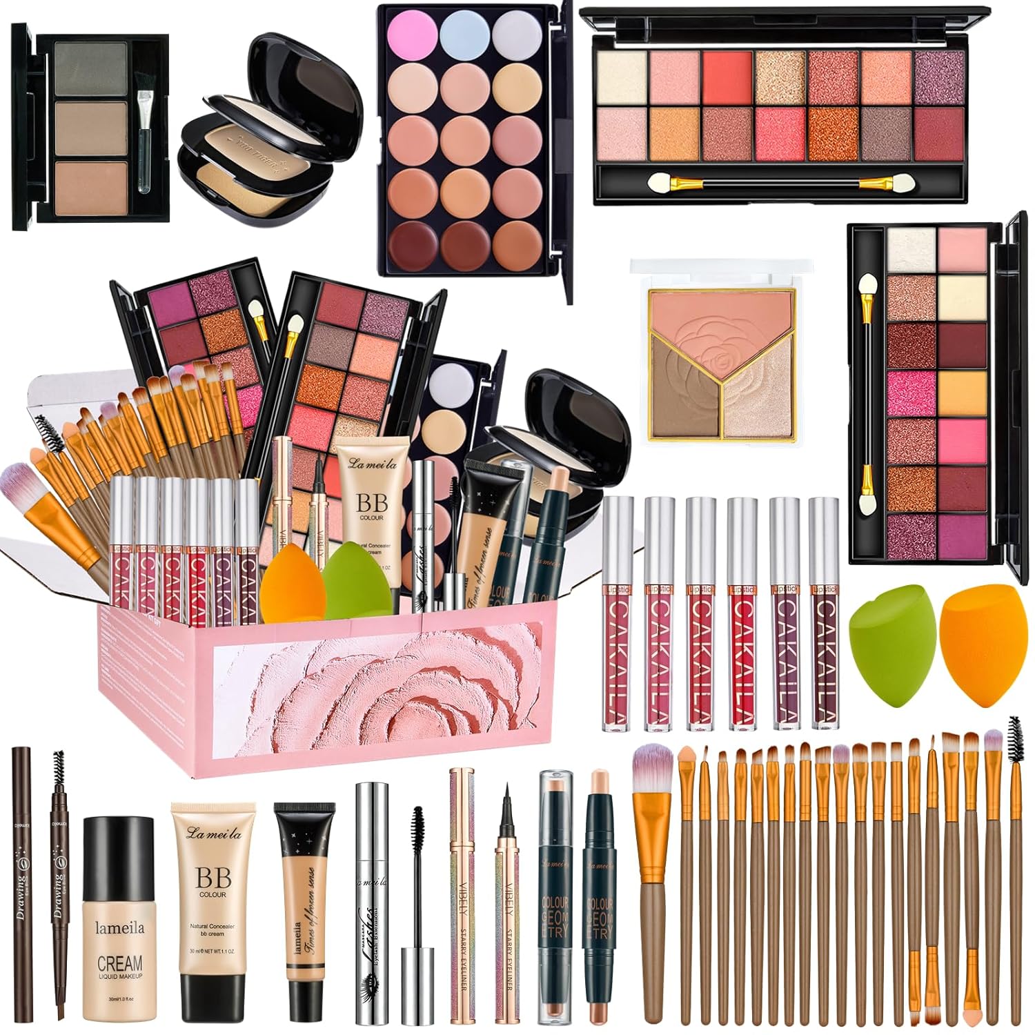 Juego completo de maquillaje todo en uno para mujer, juego de regal...