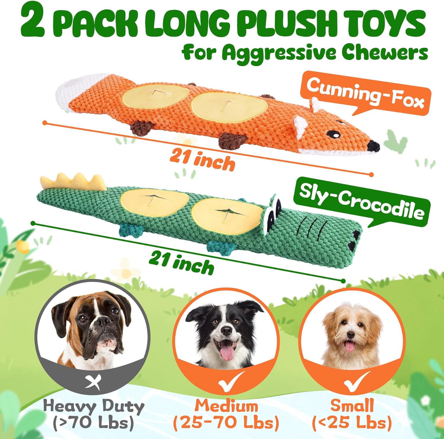 XIUGOAL Juguetes para perros para masticadores agresivos, paquete d...