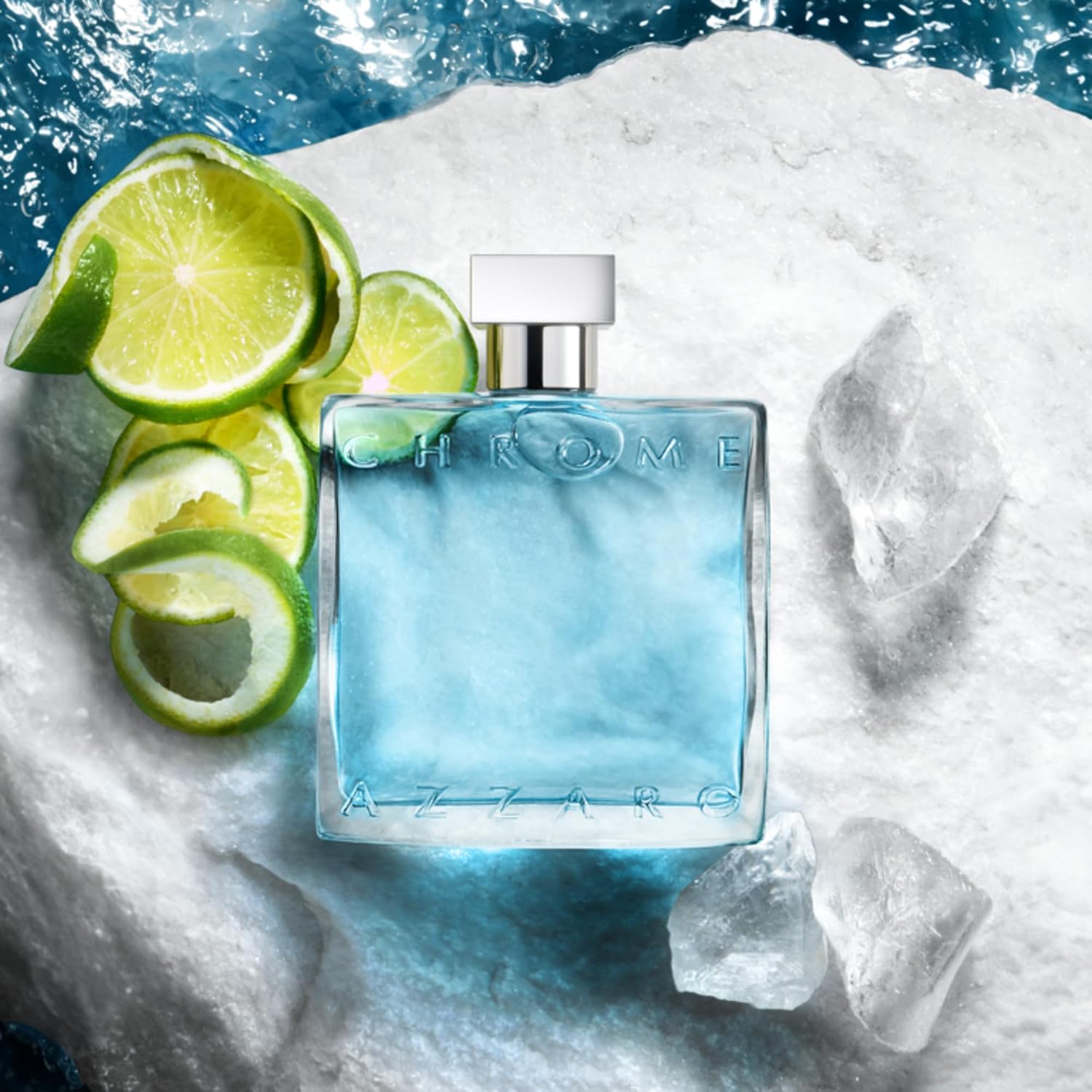 Azzaro Eau de Toilette cromado, colonia acuática fresca para hombre...