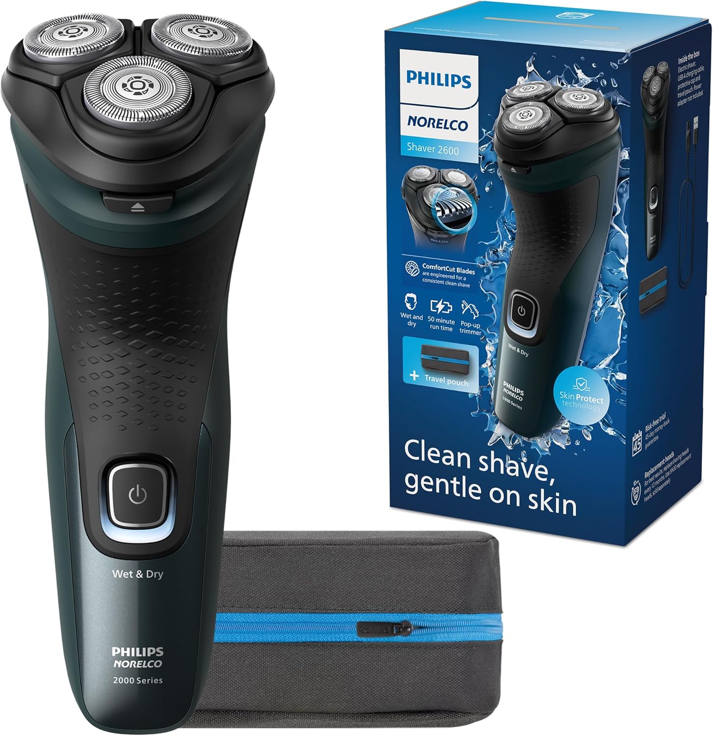 Philips Norelco Shaver 2600 Series, afeitadora eléctrica en seco y...