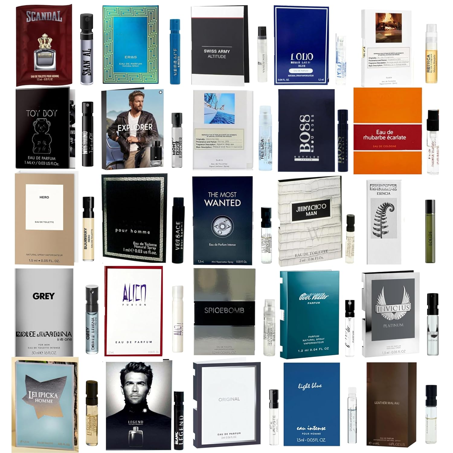 Muestras de colonia Infinite Scents para hombre - 10 marcas de frag...