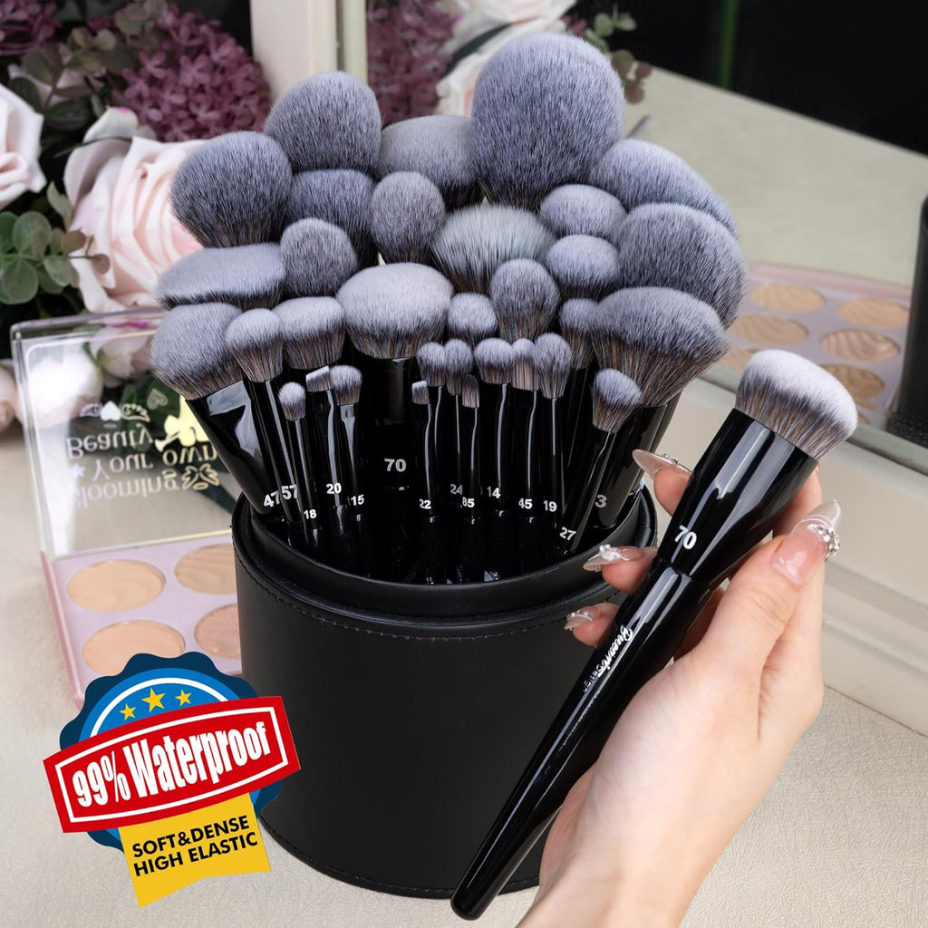 Bueart Design Juego de 32 brochas de maquillaje de grado PRO con so...
