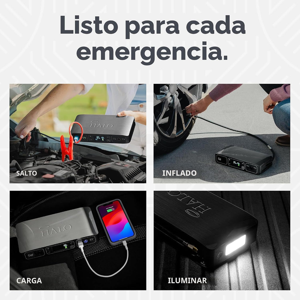 HALO Bolt Air 58830 Arrancador de batería portátil para automóvil |...