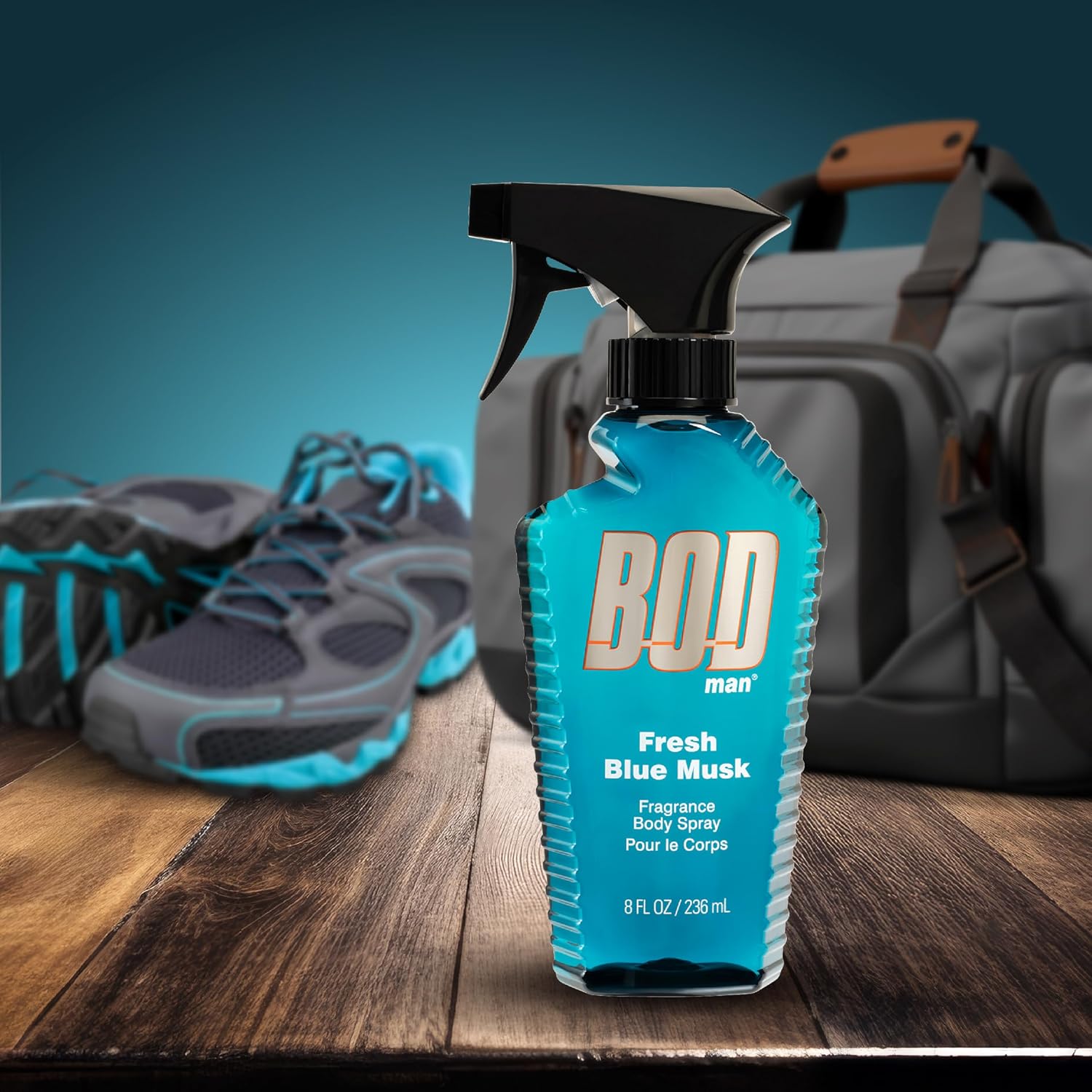 BOD man Fragancia corporal en aerosol, Fresh Blue Musk, 8 fl oz