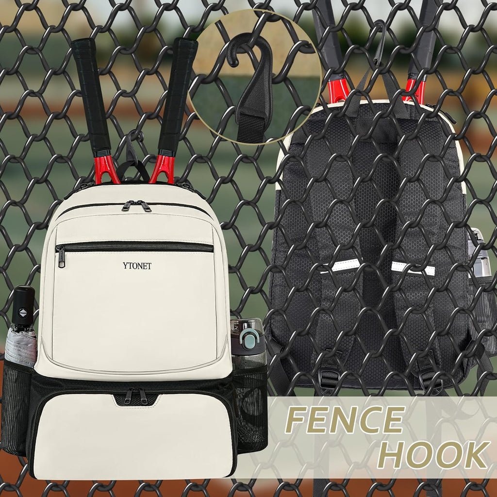 Ytonet Mochila de tenis para mujeres y hombres, 2 raquetas con bols...