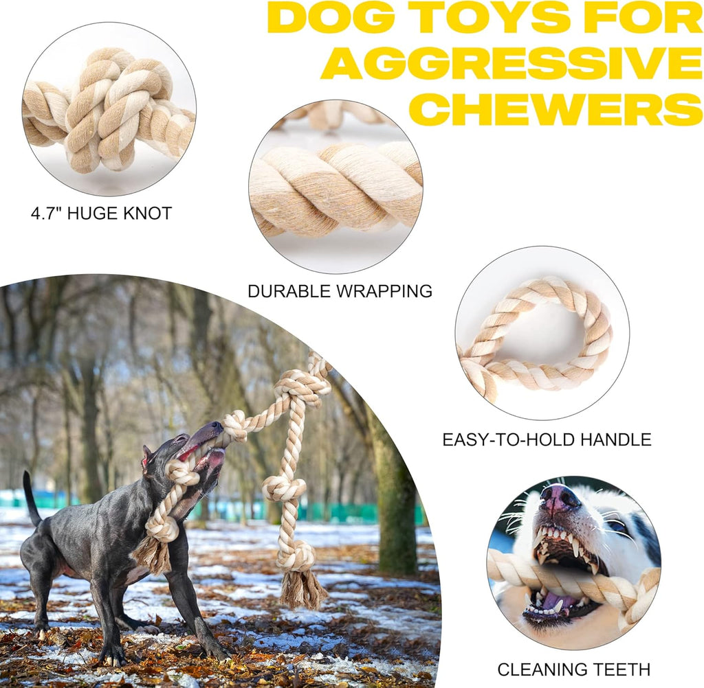 Fida Juguetes de cuerda para perros para masticadores agresivos, ju...