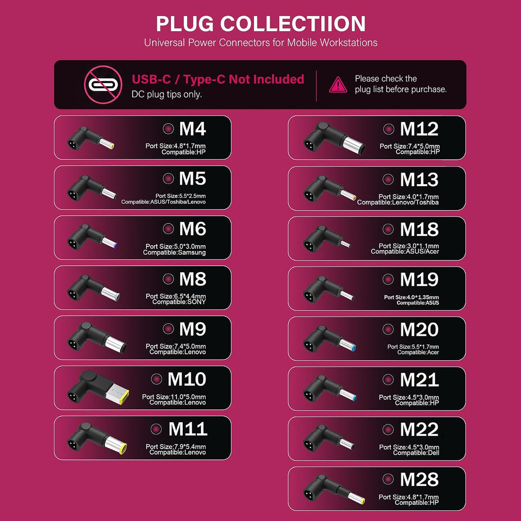 GreBed 90W Universal Cargador de portátil AC Adaptador de reemplazo...