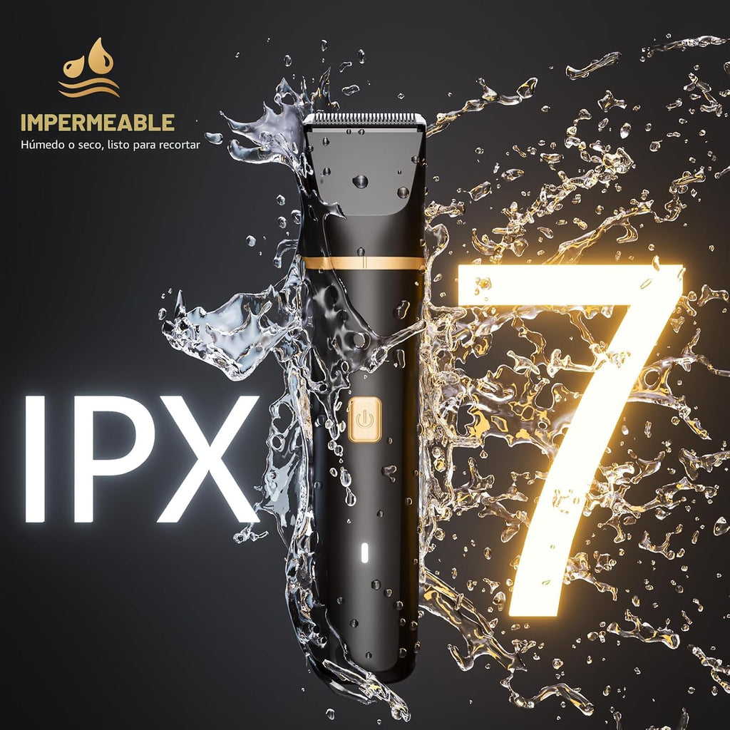 Maquinilla de afeitar eléctrica para hombres, impermeable IPX7, par...