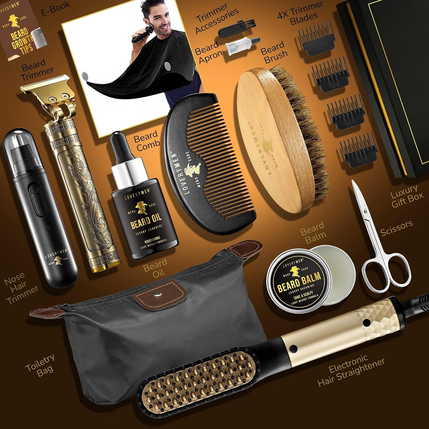 Kit de aseo para barba, ideas de regalo para el día del padre para...