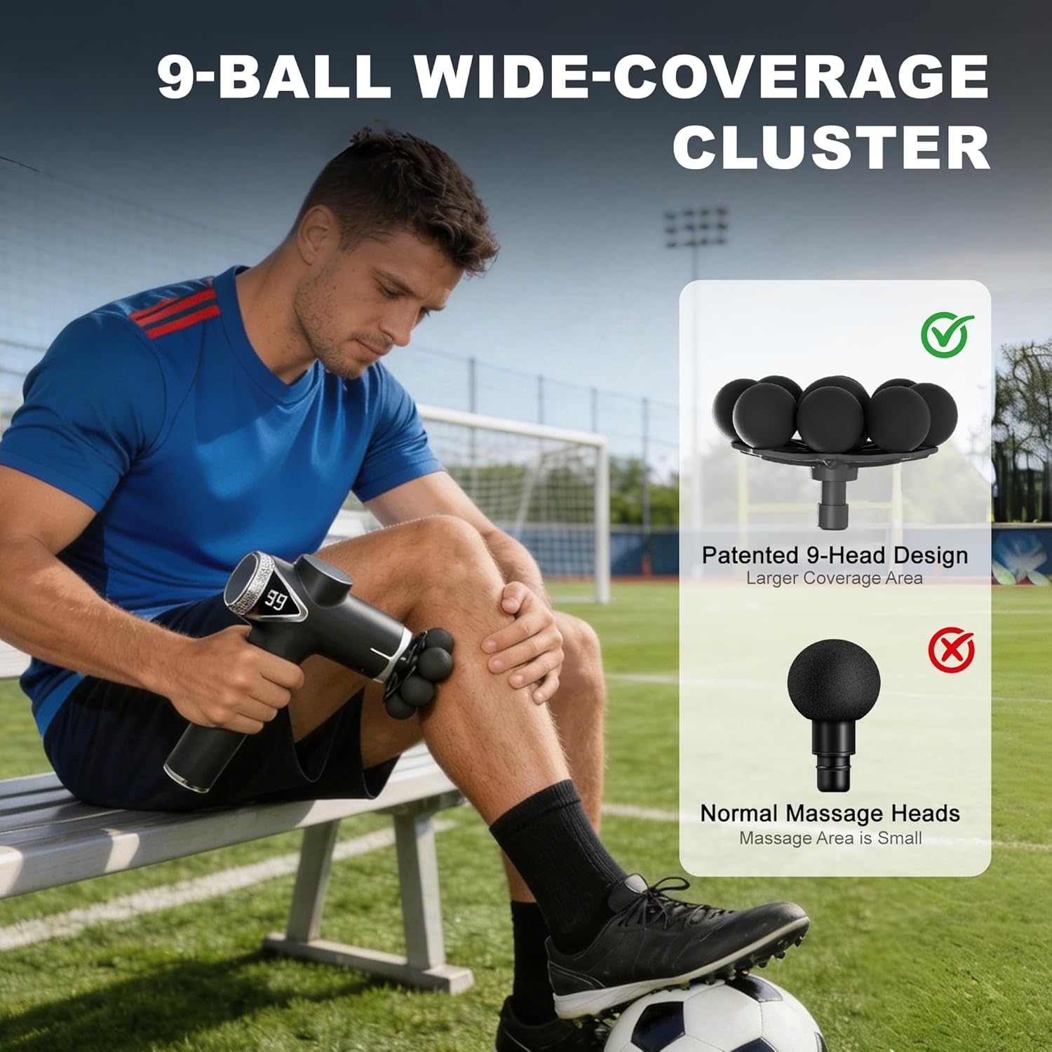 LEERCON Massage Gun, Deep Tissue Massager Gun for Pain Relief, Back...