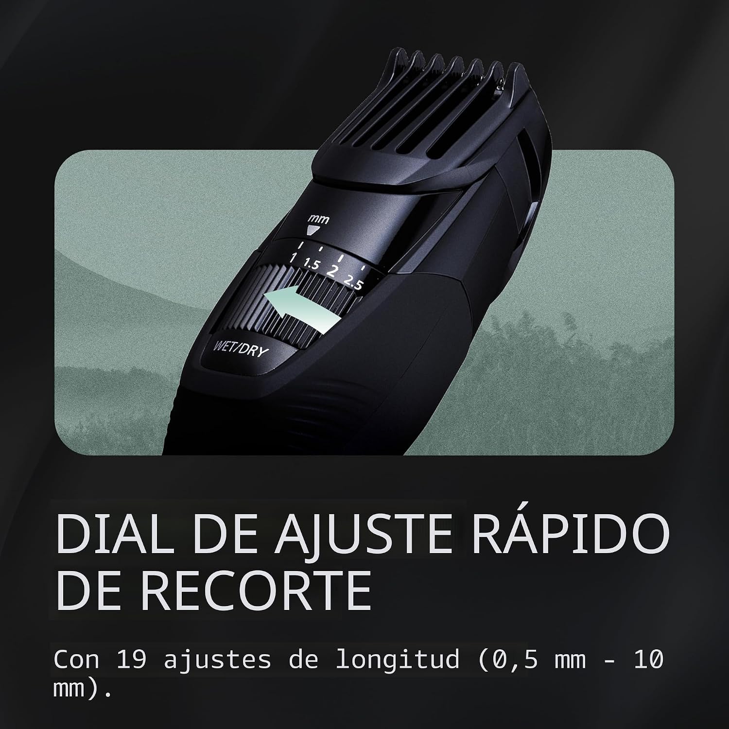 Panasonic depiladora inalámbrica para barba para hombres con dial d...