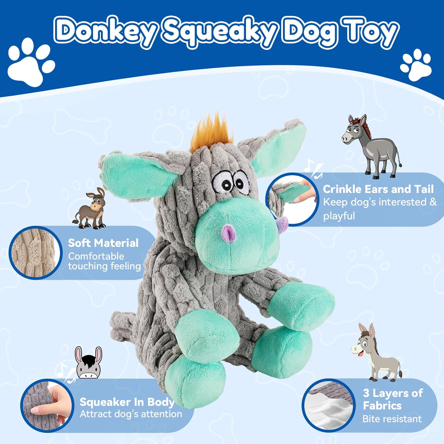 loncoldy Juguetes para perros, juguetes interactivos para perros, j...