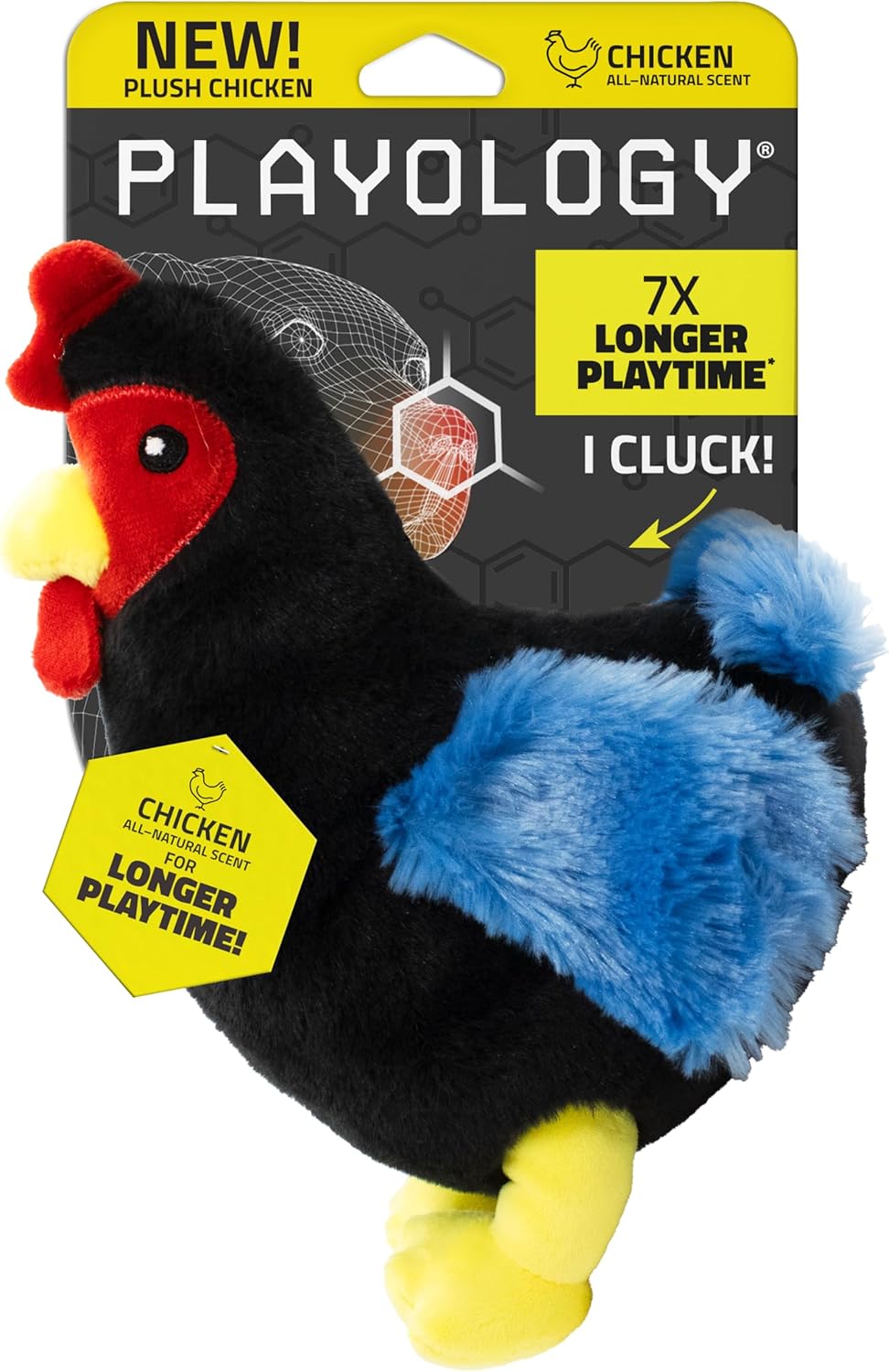 Playology Juguetes para Perros | Juguete de Peluche Gallina Animal...