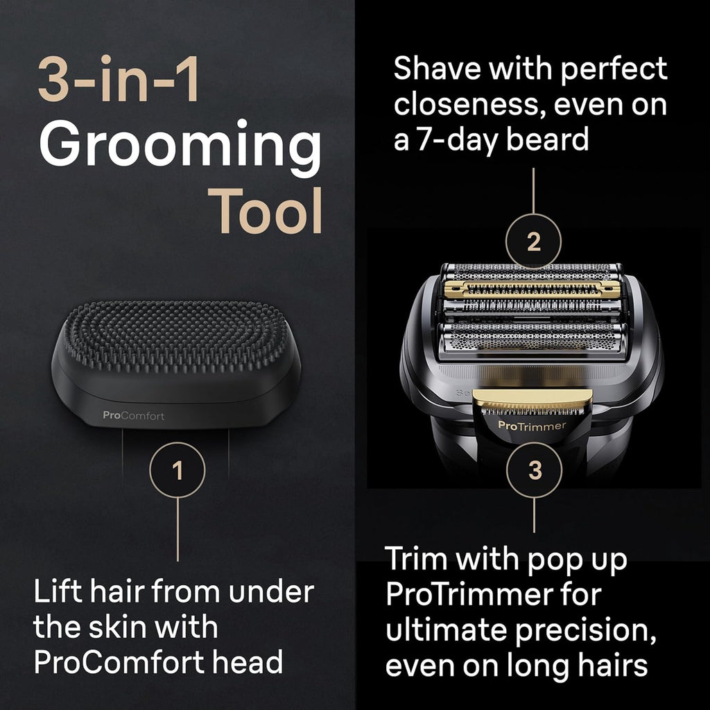 Braun Afeitadora eléctrica Series 9 PRO+, kit de afeitado con 5 ele...