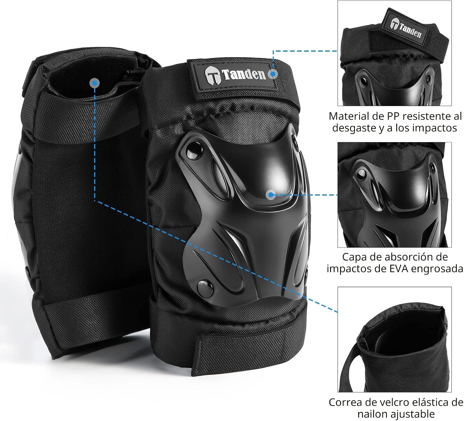 Tanden Equipo de Protección para Patinaje Rodilleras y Coderas Prot...