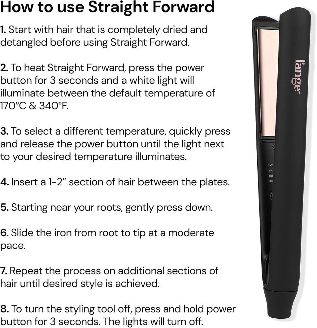 L'ANGE HAIR Plancha plana de titanio Straight Forward \u2013 Pl...