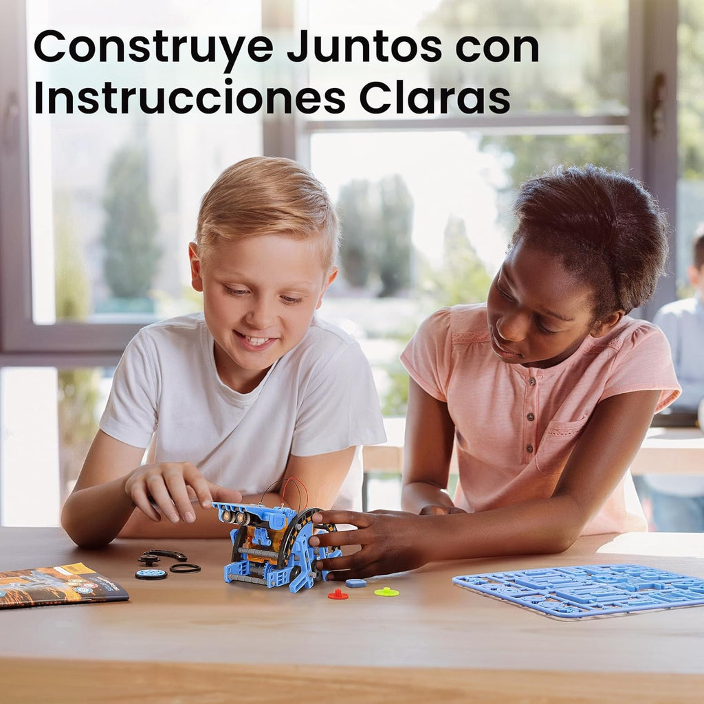 Sillbird Kit de robot de construcción solar, regalo STEM para niños...