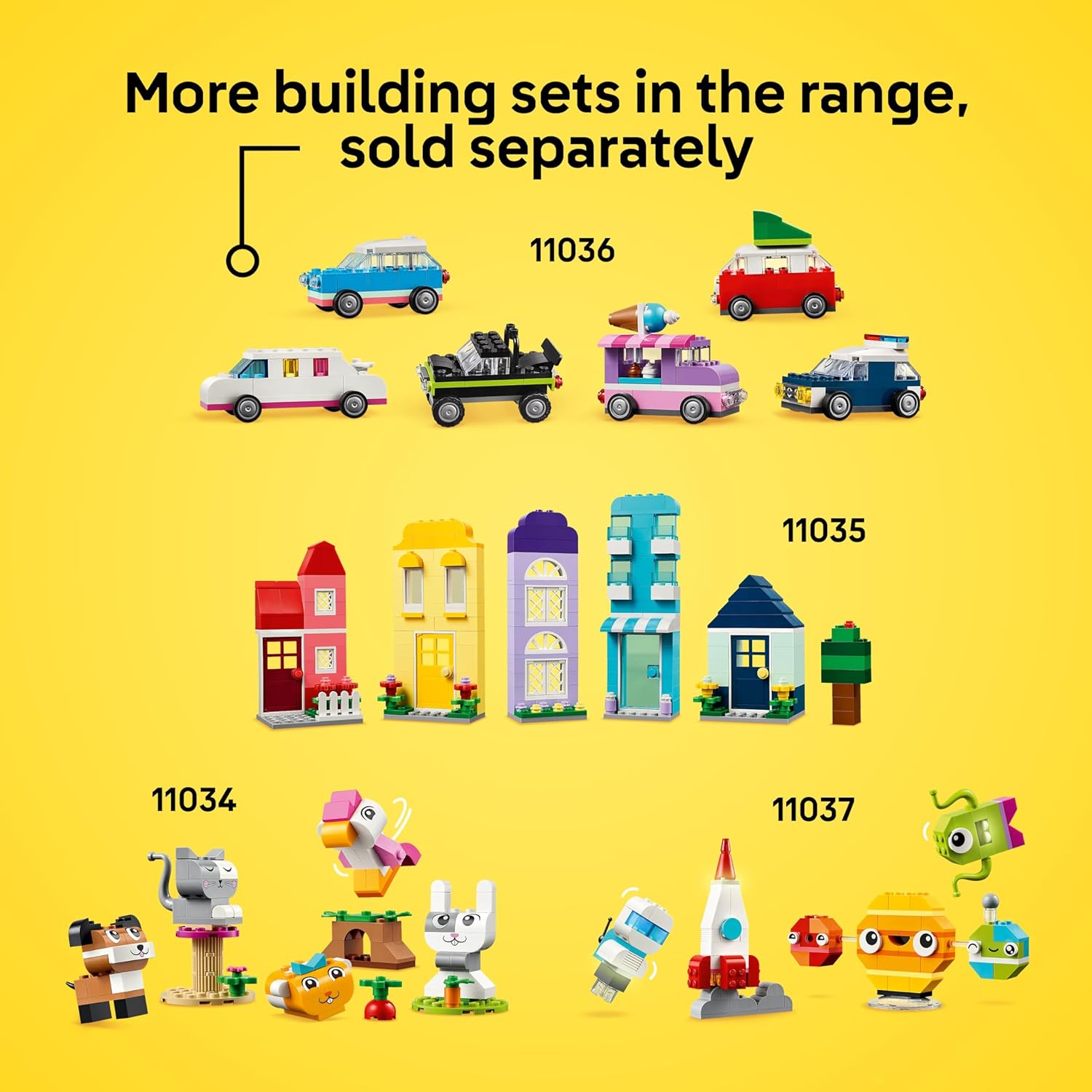 LEGO Bloques de construcción clásicos y vibrantes de caja de ladril...