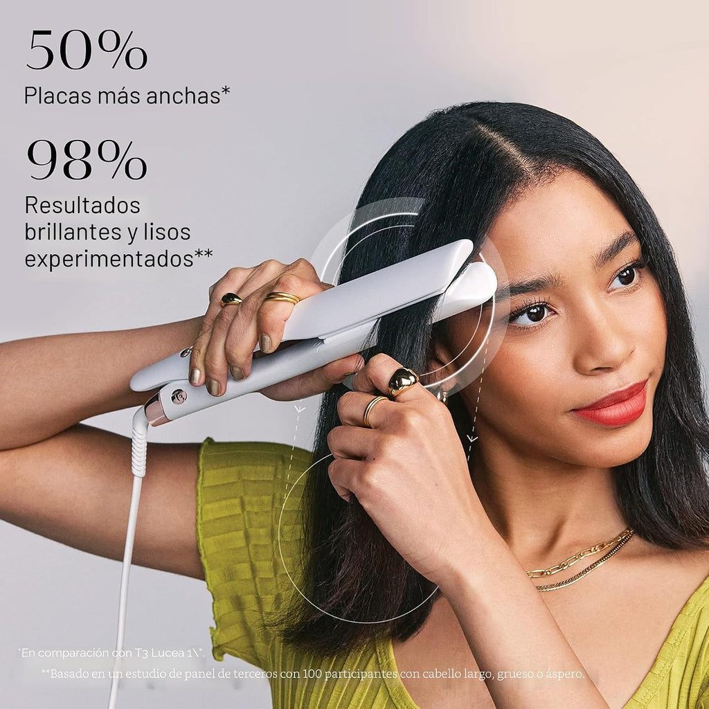 T3 Lucea - Plancha profesional para alisar y peinar, plancha plana...