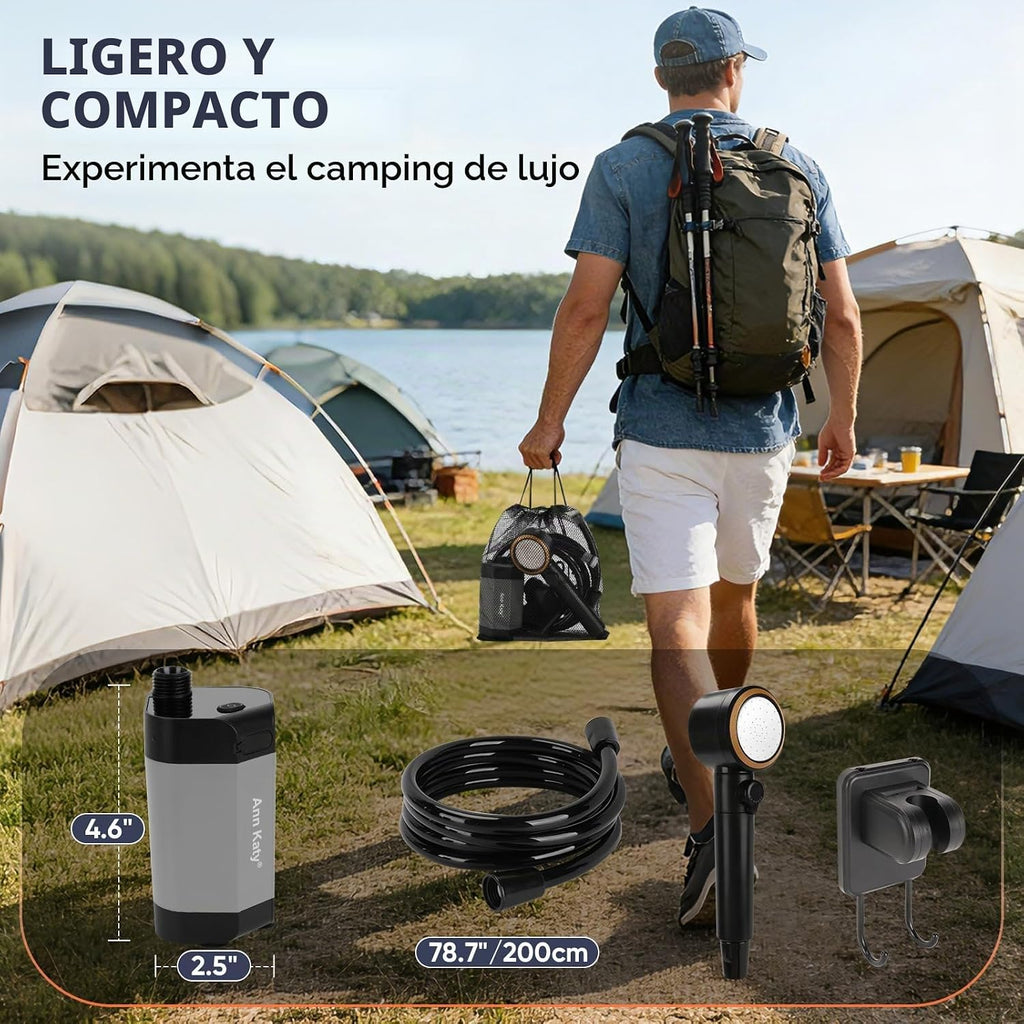 Ann Katy Bomba de ducha portátil para campamento al aire libre, bom...