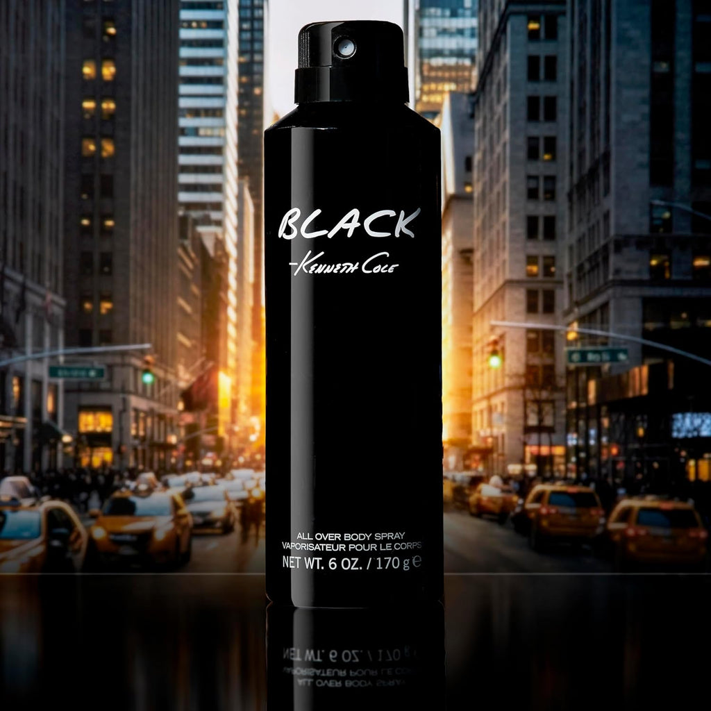 Kenneth Cole Black All Over Body Spray para hombres, fragancia arom...