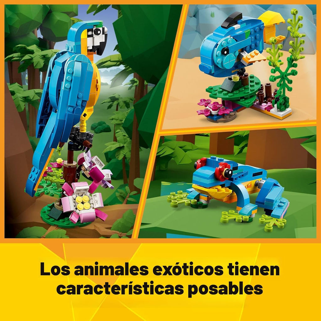 LEGO Creator 31136 - Juego de juguetes de construcción de loro exót...
