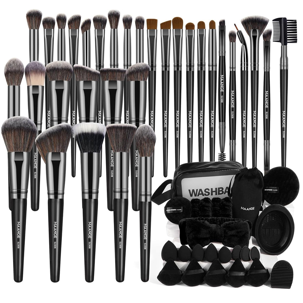 MAANGE Juego de 54 brochas de maquillaje, juego de herramientas de...
