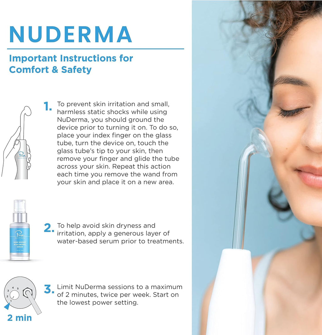 NuDerma - Varita de terapia profesional para la piel - Máquina port...