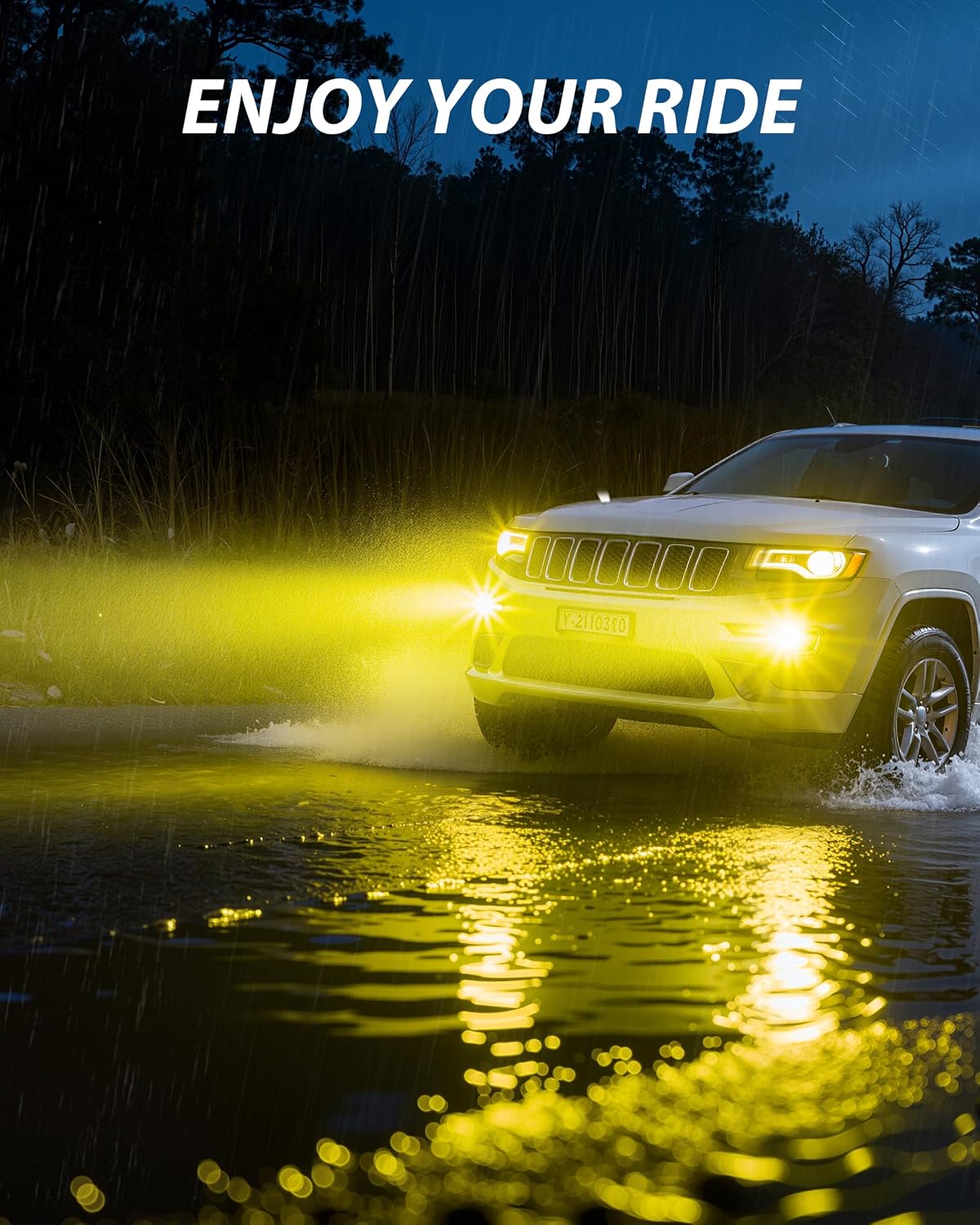 AUXITO Bombilla LED antiniebla H3, 3000 K amarillo ámbar, 46000 lm...