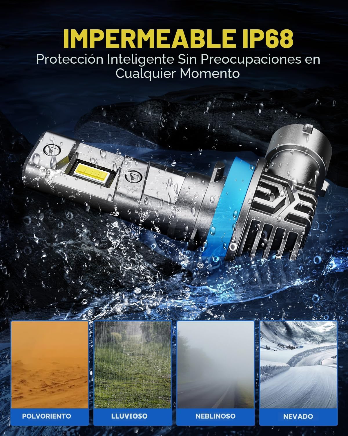 Ursprung Bombillas LED H11\/H8\/H9 9005\/HB3, 120 W, 15 veces más b...