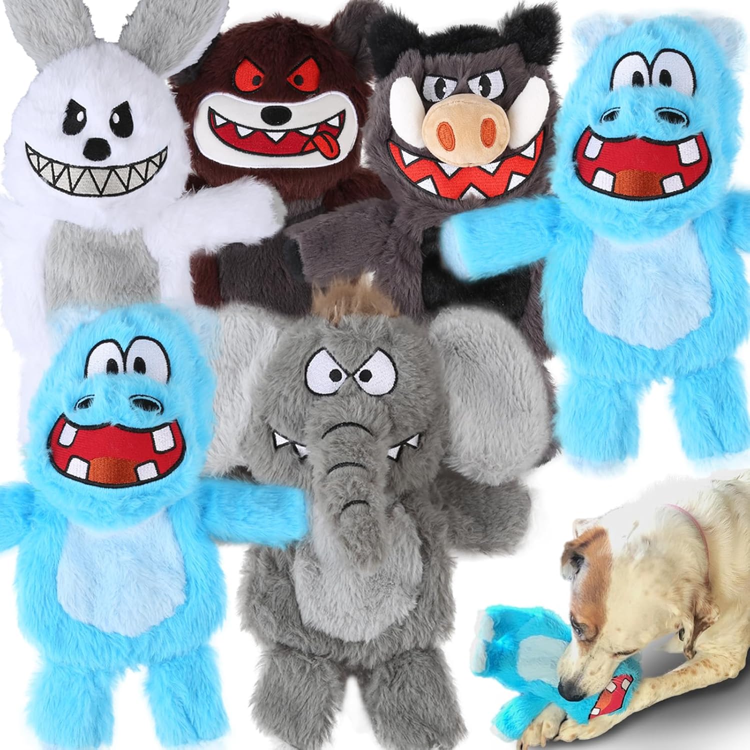 Bzonsmart Paquete de 6 juguetes chirriantes para perros. Juguetes m...