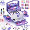 GirlsHome Kit de maquillaje infantil de 57 piezas para niñas, no tó...