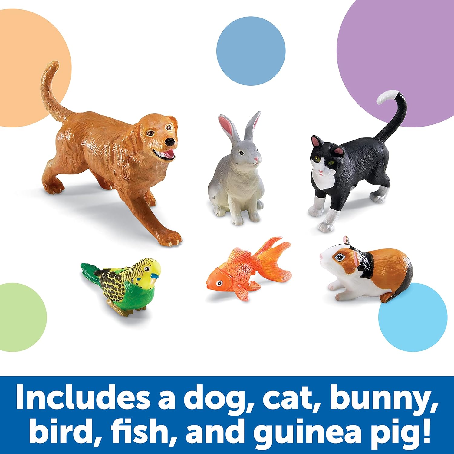 Learning Resources Figuras de animales domésticos Jumbo - 6 piezas,...